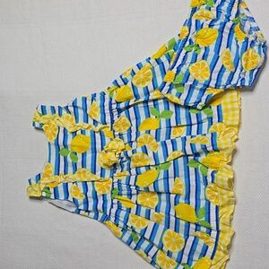 Nannette Baby Blue and Yellow Lemon Dress